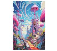 Wonderland Puzzles en Bois 1000 Pièces Adultes, Poster Jigsaw Puzzle, Design Unique Jouet ÉduChatif pour Adolescents Et Enfants （78×53cm）