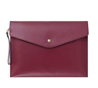 Wonderpool porte documents A4 multifonction en cuir véritable pour organisateur de papeterie de documents papier et étui pour tablette PC (Vin rouge)