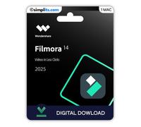 Wondershare Filmora 14 (Mac) - Activation Perpétuelle - À télécharger - 1 Mac - Non compatible Windows
