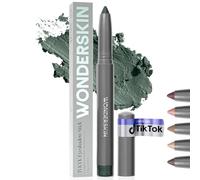 Wonderskin IYKYK Bâton De Fard À Paupières - Bâtons De Fard À Paupières Longue Tenue, Scintillant Et Imperméable Avec Taille-Crayon Intégré (Fumée Verte)