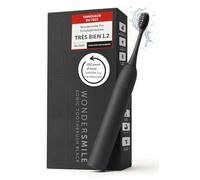 Wondersmile Brosse à dents sonique PRO - Vainqueur du test 2026 -100 jours d'essai sans risque - Brosse à dents électrique avec 4 programmes de nettoyage et têtes (Ultimate Black)