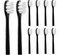 Wondersmile Lot de 10 têtes de brosse à dents soniques de rechange compatibles avec brosse à dents électrique Wondersmile Noir