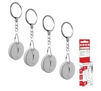 WonderTag - Lot de 4 AirTag Blanc Localisateur Bluetooth Ultra-Précis - Suivi GPS en Temps Réel Via App iOS - Traqueur d’Objets pour Clés, Portefeuille, Sac, Valise - Autonomie Longue Durée, Léger