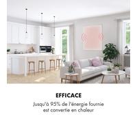 Wonderwall 120 radiateur infrarouge 120x100 cm 1200 W minuterie IP24
