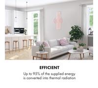 Wonderwall 30 radiateur infrarouge 30 x 100 cm 300 W Minuteur hebdomadaire IP24