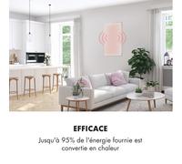 Wonderwall 60 radiateur infrarouge 60 x 100 cm 600 W Minuteur hebdomadaire IP24