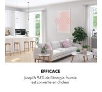 Wonderwall 96 radiateur infrarouge 120 x 80 cm 960 W minuterie IP24