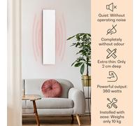 Wonderwall Air 36 radiateur infrarouge 120 x 30 cm 360 W Installation murale Télécommande