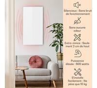 Wonderwall Air 60 radiateur infrarouge 101 x 60 cm 600 W Installation murale Télécommande
