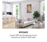 Wonderwall Air Art Kuss radiateur infrarouge 101 x 60 cm 600 W Installation murale Télécommande