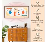 Wonderwall Air Art Smart Radiateur infrarouge 60 x 120 cm 700 W Installation murale Contrôle par application abstrait