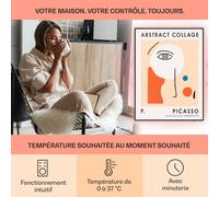 Wonderwall Air Art Smart Radiateur infrarouge 60 x 80 cm 500 W Installation murale Contrôle par application abstrait