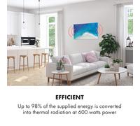 Radiateur électrique - Klarstein - 101 x 60cm - Chauffage infrarouge - Classe de protection IP54 - Radiateur infrarouge - Blanc