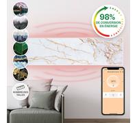 Klarstein Radiateur Infrarouge Mural Intelligent, Chauffage Infrarouge 350W, Panneau Chauffant Infrarouge, APP Mobile, Radiateur Electrique Extra Plat, Salle de Bain, Sans CO2, Faible Conso d'Energie