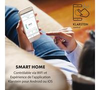 Wonderwall Smart radiateur infrarouge 100 x 30 cm contrôle par application 300 W Minuteur hebdomadaire IP24