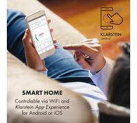 Wonderwall Smart radiateur infrarouge 60 x 100 cm contrôle par application 600 W Minuteur hebdomadaire IP24