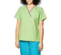 WonderWink Gommage Charlie 5 Poches col en Y pour Femme, XL, Vert Pomme, 1