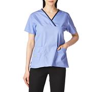 WonderWink Gommage Charlie 5 Poches col en Y pour Femme, XS, Bleu Ciel, 1