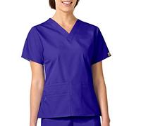 WonderWink Origins Women’s Bravo V-Neck Scrub Top - Grape, XS