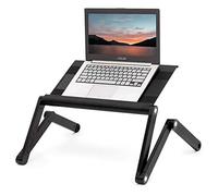 WonderWorker Nobel Bureau d'Ordinateur Portable Ergonomique Extra Large, Support de Laptop Réglable, Coussin de Refroidissement Portable pour Plateau de Lit, Noir