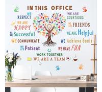 wondever Stickers Muraux Bureau Travail d'Équipe Citations Autocollants Muraux Mural Stickers Lettres Phrases Motivation pour Bureau Salle de Cours