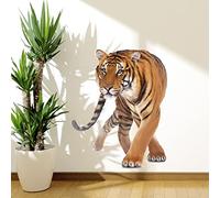 wondever Stickers Muraux Safari Tigre Autocollants Muraux Mural Stickers Animaux de la Jungle Animaux Sauvages pour Chambre Salon Chambre Enfants