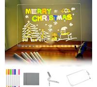 Wondiko Tablette - Stimule Imagination Enfant, Tablette A Dessin Lumineuse Led,Tableau Acrylique EffaçAble 7 Couleurs Avec Stylo Et Support RéGlable, DéVeloppe Motricité Fine