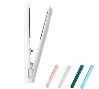 Wondolla Curling Iron, Mini Dual-Purpose Curling Iron, 2-in-1 Mini Curlings Wand & Flat Irons Hair Straightener, Cozy Home Curlings, for All Hair Types, Rapid Heating (White)