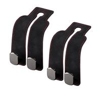 Wondora 2pcs Crochets Pour Appuie-Tête De Voiture, Car Seat Back Storage Hook, Car Headrest Hooks, Crochet Double Pour Voiture Convient Pour Les Cintres de Sacs à Main (Noir)