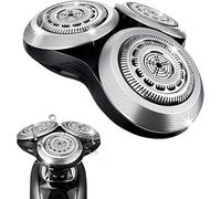 Wone Tête de rasoir de rechange complète pour têtes de rasage Philips Norel*o Series 9000, modèle SH90, boucle de roue en métal, lames doubles de précision améliorées, argent, durable