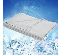 WONGS BEDDING Couverture rafraîchissante d'été 2 en 1 - Double face - Avec Arc-Chill Q-Max 0,43 cm - Couverture auto-rafraîchissante - Douce - Légère - Gris - 200 x 220 cm