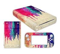 Wonhomke 1Set Vinyl Skin pour Nintendo Wii U Protective Cover Decal Wrapping Cover Game Console Decor Stickers Full Set Anti-Scratch (PS4-013)