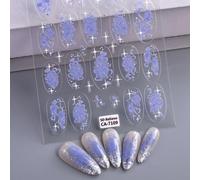 Wonhomke 2pcs Cœur de rêve en relief 3D Stickers Ongles decoration nail art Ongle Autocollants auto-adhésives pour enfants filles femmes (7109)
