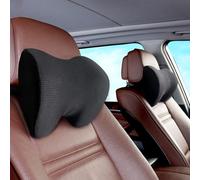 Woniyal 1 Pièce Oreiller de Cou de Voiture pour Mercedes Benz C-Klasse Limousine W206 I 2021-2024, Coussin Appui-Tête en Mousse à Mémoire de Forme et Tissu Suède, Noir Ergonomique
