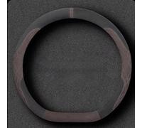 Woniyal 1Pc Couvre Volant pour Polestar 2 2019 2020 2021 2022 2023 2024 en Daim Antidérapant Respirant Haute Qualité avec Couture Diamant Accessoire de Protection Durable,D-Shaped-Black-Brown