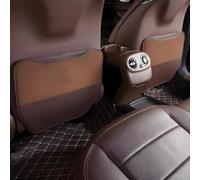 Woniyal 2 Pièce Protecteur de Dossier de Siège de Voiture pour Volkswagen ID.Buzz 2022-2025 Passend zur Ausfüh, Protections de Dossier de Siège en Cuir Protecteur Kick Mat Poussières,Brown