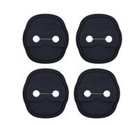 Woniyal 4 Pièces Cache Serrure de Porte pour Nissan Note I E11 2005-2013 Protection Loquet de Portière en Silicone Souple Antirouille et Anti-Bruit Noir