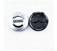 Woniyal 4pcs 65MM Cache Moyeu pour Volvo XC60 2 (II) 246 I 2017-2024, Plastique ABS Cache-Moyeu,Accessoires Auto,Cache Moyeu Centre de Jante Capuchons,Silver