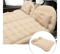Woniyal Matelas Gonflable de Voiture pour Mitsubishi L200 2015-2023, Lit de Voyage Portable Coussin de Banquette Arrière Accessoires de Camping,Beige