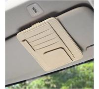 Woniyal Organisateur de Pare-Soleil pour BYD Han, Pochette de Rangement en Cuir PU pour Cartes et Lunettes Support Multifonctionnel,Beige