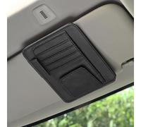 Woniyal Organisateur de Pare-Soleil pour BYD Han, Pochette de Rangement en Cuir PU pour Cartes et Lunettes Support Multifonctionnel,Black