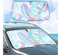 Woniyal Pare-Soleil de Pare-Brise pour Mazda 2 3 5 6 CX-3 CX-30 CX-5 CX-60 CX-80 MX-30 MX-5 RX-8 Réflecteur Laser Protection UV Pliable Couverture Fenêtre Avant avec Sac de Rangement 1 Pièce