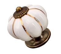 WonJoxel Lot de 6 boutons de porte en céramique sept couleurs à trou unique pour meubles de chambre d'enfants et tiroir de porte en céramique style rural (blanc)