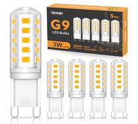 Wonkelly Ampoule G9 Led Blanc Chaud, 5W, 500LM, Equivalent 50W Halogène Lampe, Ampoule Economie d'énergie Non-Dimmable pour l'éclairage Décoratif de la Maison [Classe énergétique E]