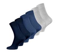 6 paires de chaussettes en bambou pour hommes, Confortables et respirantes en véritable fil de bambou, Super douces (FR/ES, Alpha/lettres, Taille unique, Taille normale, Taille normale, Mix-3)