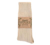 Wonky Line Chaussettes unisex en coton bio - 3 paires - Couleur Naturel - 100% coton certifié GOTS - Douces, respirantes & confort durable - Idée cadeau - 39/42