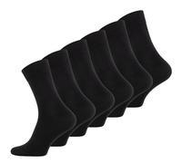 Wonky Line Lot de 6 paires de chaussettes en coton pour homme, douces, respirantes, usage quotidien, chaussettes décontractées et formelles pour mollet noir, taille unique