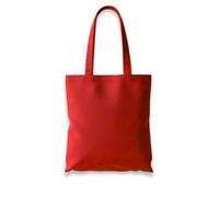 Wonky Line Sac fourretout en coton de qualité supérieure, sac de courses respectueux de l'environnement, toile 100% coton, sac d'épicerie réutilisable, longue poignée extra solide (Rouge)