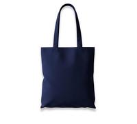 Wonky Line Sac fourretout en coton de qualité supérieure, sac de courses respectueux de l'environnement, toile 100% coton, sac d'épicerie réutilisable, longue poignée extra solide (Bleu marine)