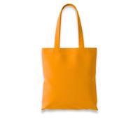 Wonky Line Sac Tote Bag en Coton - Cabas Shopping Réutilisable 38x42cm avec Anses Longues 70cm - Sac Courses Tissu Lavable et Résistant pour Femme Homme - Fourre-Tout - Orange